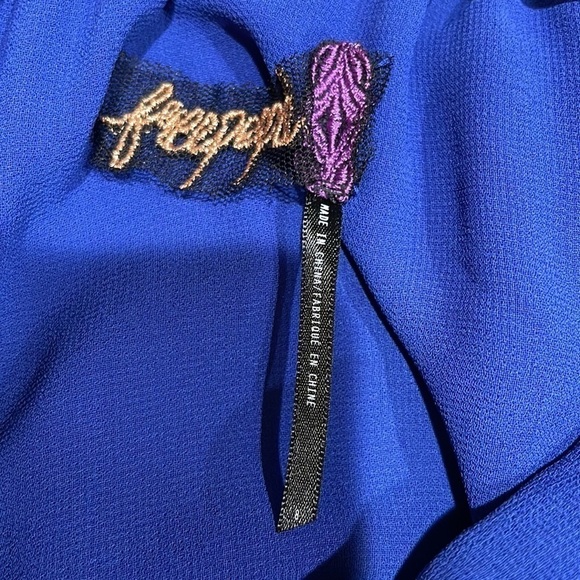 NWT Free People Forget Me Not Chiffon Maxi Dress SZ 8 Periwinkle Blue - Picture 13 of 15